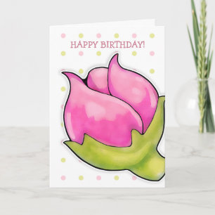 Rosebud Joy dots Carte Anniversaire