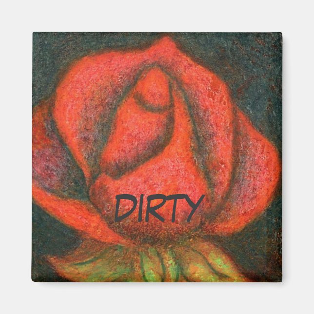 "Rosebud" Lave-vaisselle sale Magnet d'état (Devant)