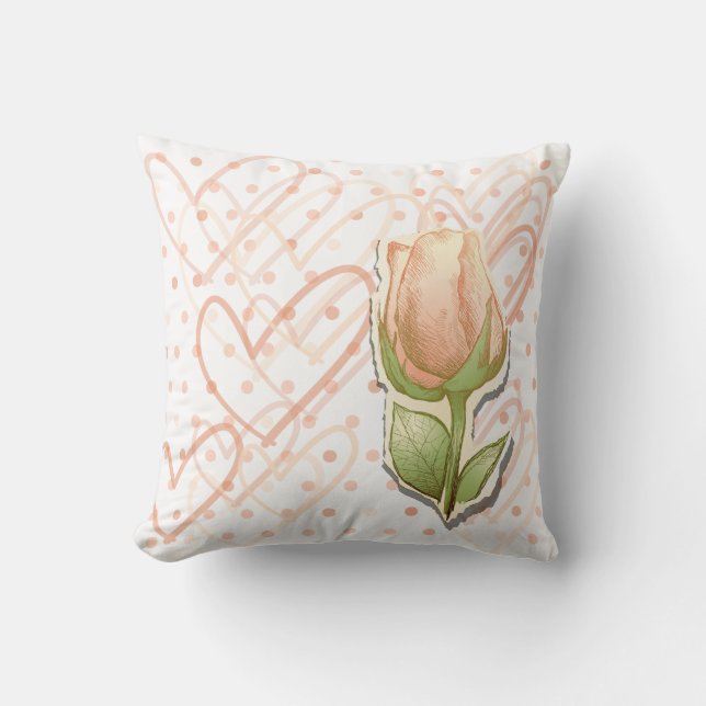 Rosebud vintage, coussin (Recto)