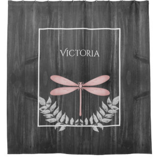 Rosée Dragonfly Rustic Personnalisé rideau de douc