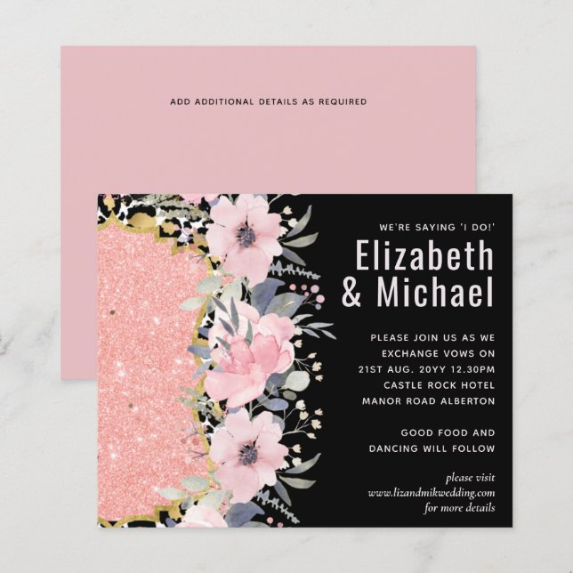 Rosegold MARIAGE Girly rose Parties scintillant fl (Devant / Derrière)