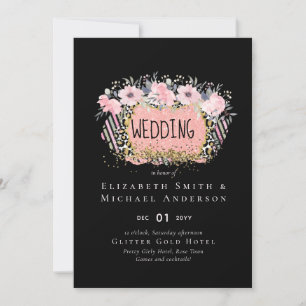 Rosegold MARIAGE Girly rose Parties scintillant fl