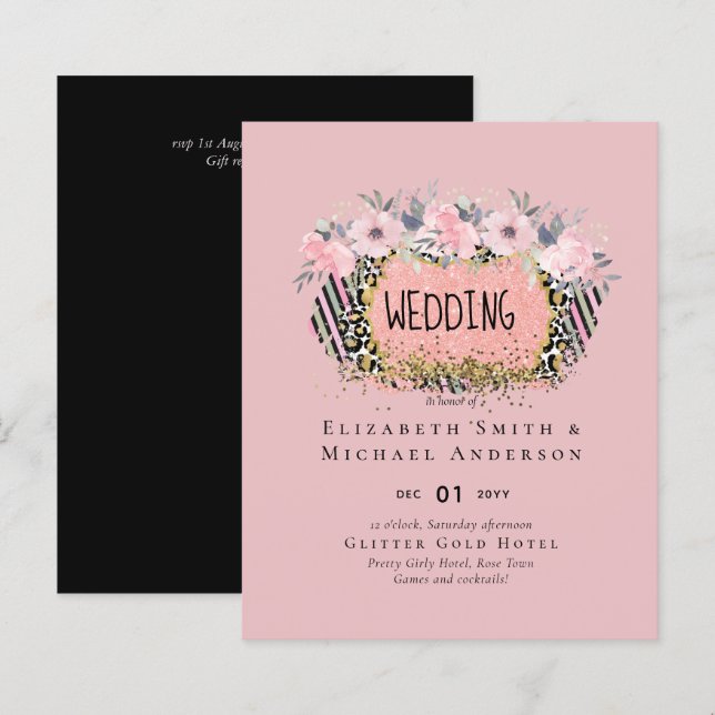 Rosegold MARIAGE Girly rose Parties scintillant fl (Devant / Derrière)