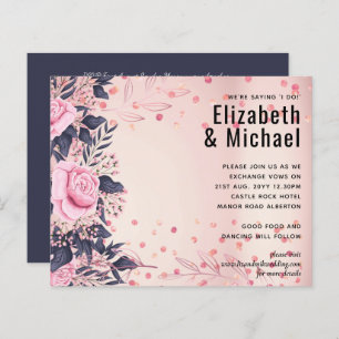 Rosegold MARIAGE métallique Parties scintillant