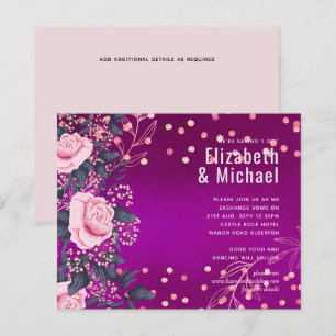 Rosegold MARIAGE métallique Parties scintillant