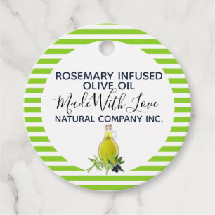 Rosemary Huile d'olive produits maison étiquette