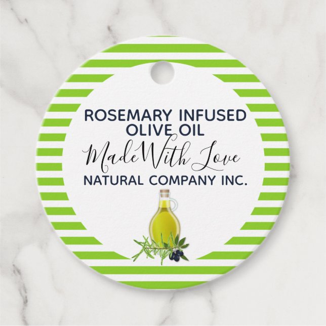 Rosemary Huile d'olive produits maison étiquette (Devant)