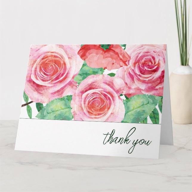 Roses Aquarelle Merci (Devant)