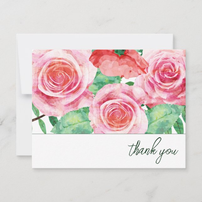 Roses Aquarelle Merci (Devant)