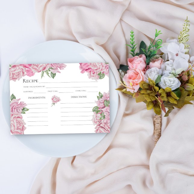 Roses aquarelle - recette de baby shower (Créateur téléchargé)