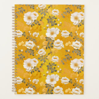 Roses blanches Floral Chiyogami Planificateur