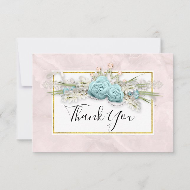 Roses bleus et  floraux de la Couronne Merci (Devant)