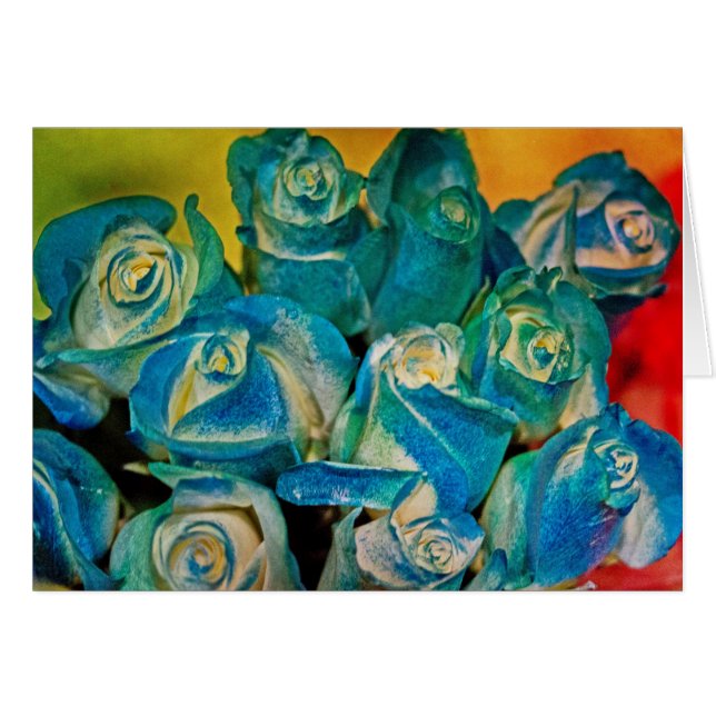Roses bleus pour mon épouse (Devant horizontal)