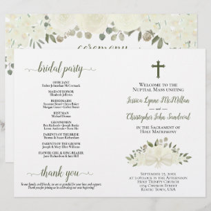 Roses Boho Blanc do-it-yourself Pold Catholic Wedd