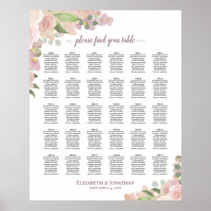 Roses Boho rose 30 Tableau Mariage de table