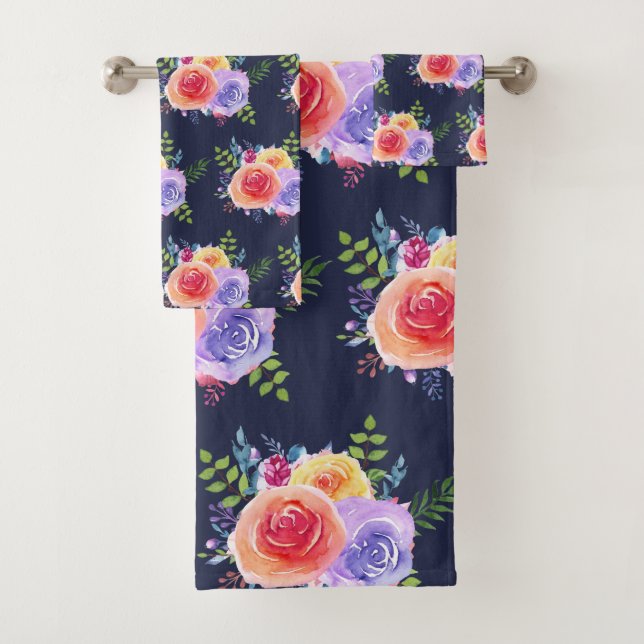 Roses d'aquarelle moderne Floral Bouquet Motif (En situation)