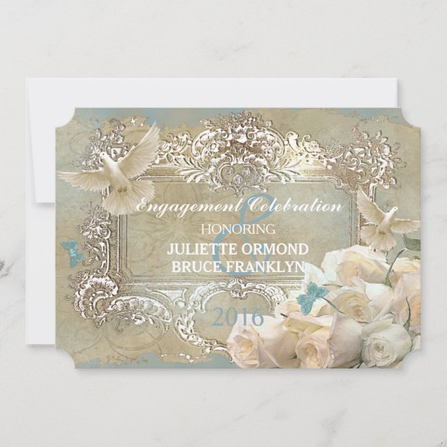 Roses De Blanc - Collection Faire-part de mariage (Devant)