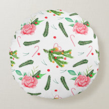 Roses de Noël Coussin ronde