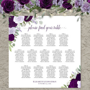 Roses de saumons violets 13 Tableau Mariage