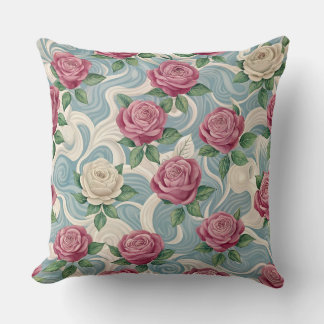 Roses de style vitage d'été Conception Coussin Kis