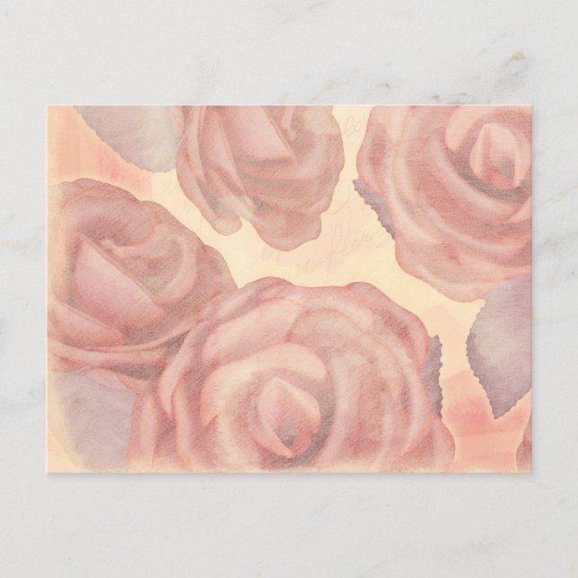 Roses de thé, carte postale (Devant)
