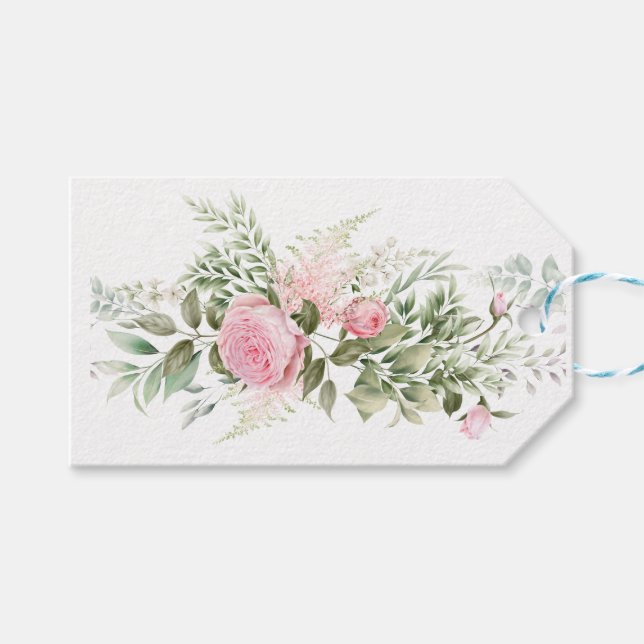 Roses des étiquettes cadeaux (Devant (Horizontal))