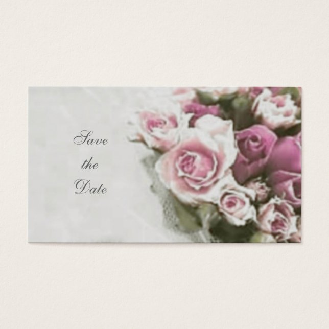 Roses doux Enregistrer la carte de date (Devant)