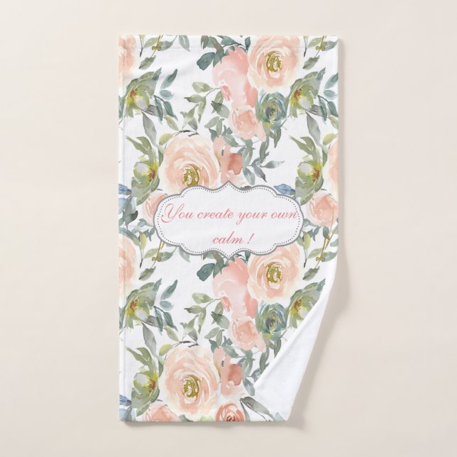 Roses élégants, Message Motivationnel (Serviette à main)
