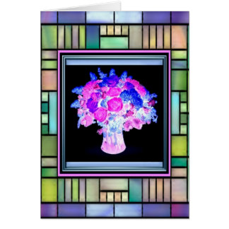 Roses en verre tendu