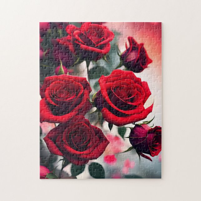 Roses enchanteurs rouges, Puzzle de Jigsaw (Vertical)