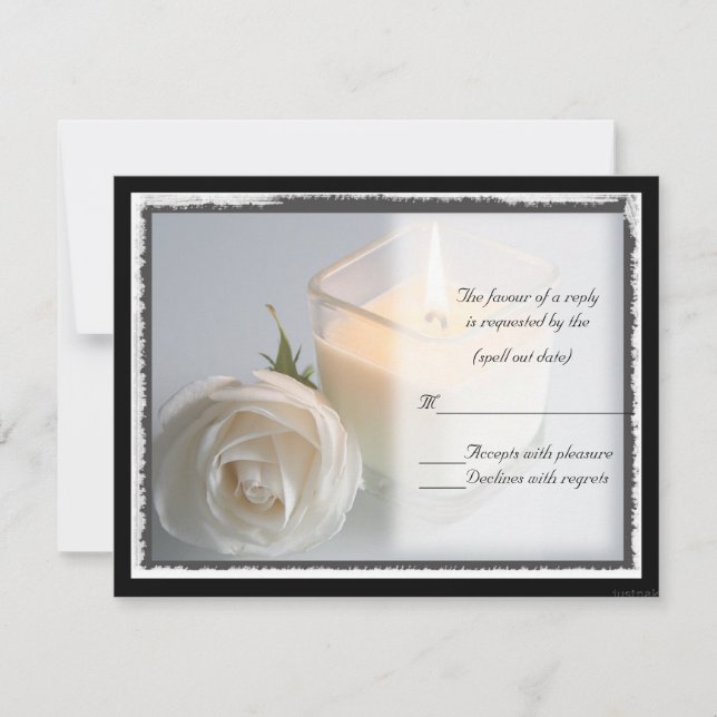 Roses et bougies rsvp (Devant)