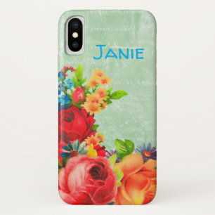 Roses et ne m'oublions pas Bouquet iPhone / coque