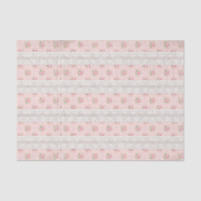 Roses et papier de soie de soie roses minables (Recto)