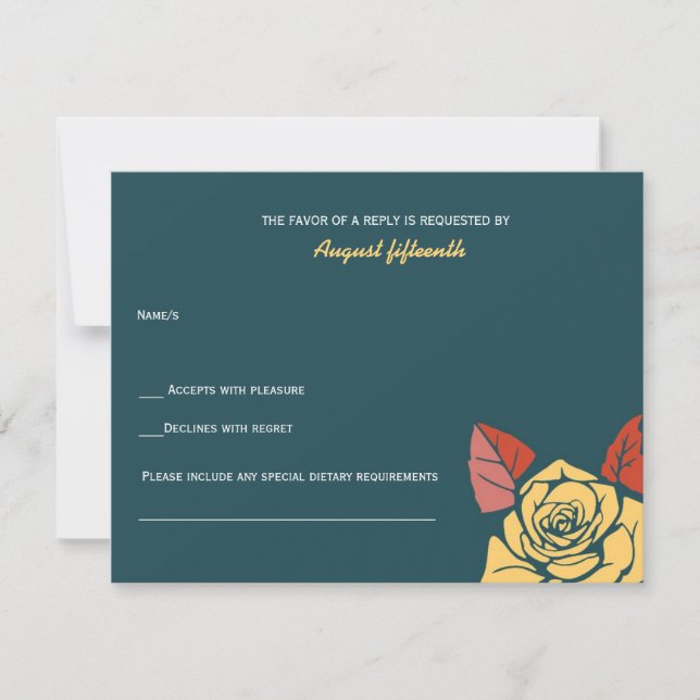 Roses exotiques - cartes RSVP (Devant)