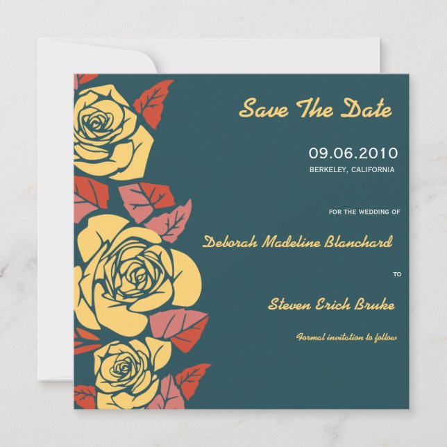Roses exotiques - Enregistrer les cartes de date (Devant)