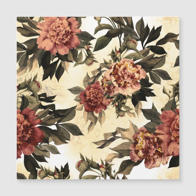 Roses Floral Aquarelle, Motif Peonies. (Devant)