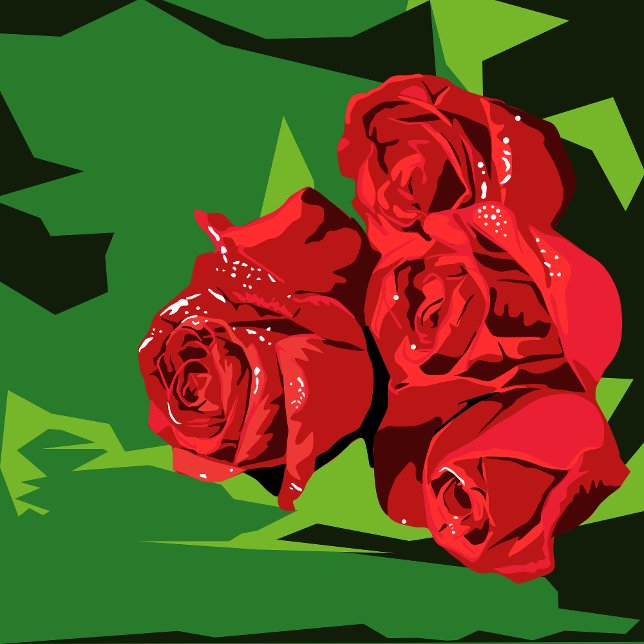 Roses floraux, affiche minimaliste moderne (Créateur téléchargé)