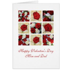 Roses Heureuses Saintes-Valentin Maman et Papa