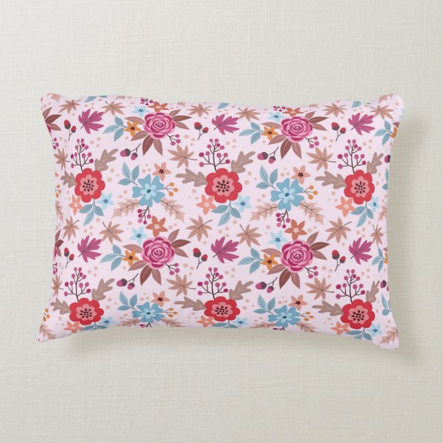 Roses inspirés à l'automne - Motif Coussin Accent (Dos)