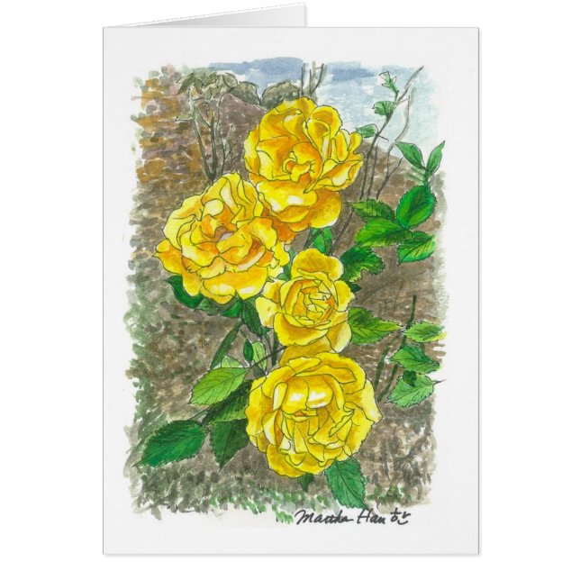 Roses jaunes (Devant)