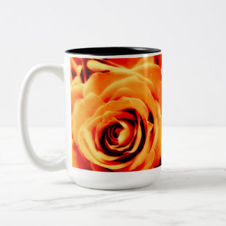 Roses Jaunes d'énergie 15oz Mug Deux Tons Noir