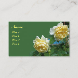 Roses Jaunes En Carte de visite Fleur Fleur Fleur