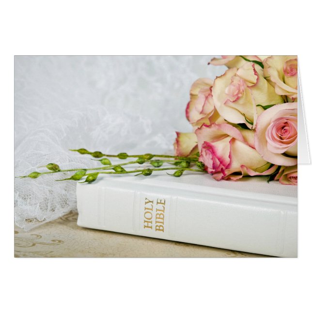 Roses mariages sur la Bible Blanche (Devant horizontal)