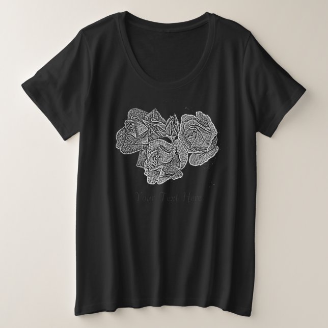 roses monochromes et fleurs de bourgeons roses (Design devant)
