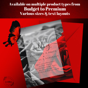 Roses noires et rouges gothiques Mariage gothique