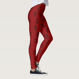 Roses noirs et Leggings en dentelle - Jolie
