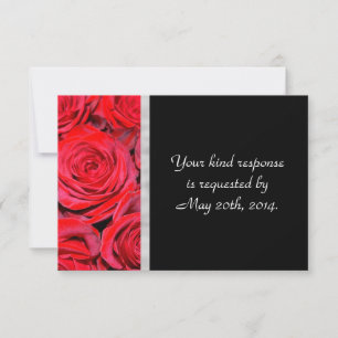 Roses noirs et rouges RSVP