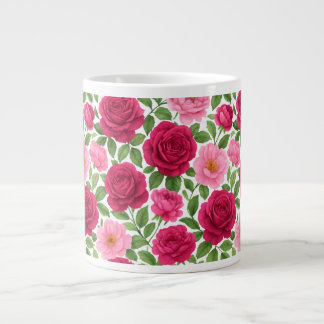 Roses print floral mug
