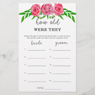 Roses Quel âge avaient-elles jeu de mariage
