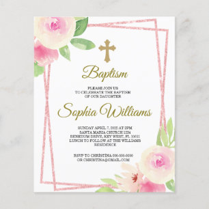 Roses rose et jaune Budget avec cadre rose